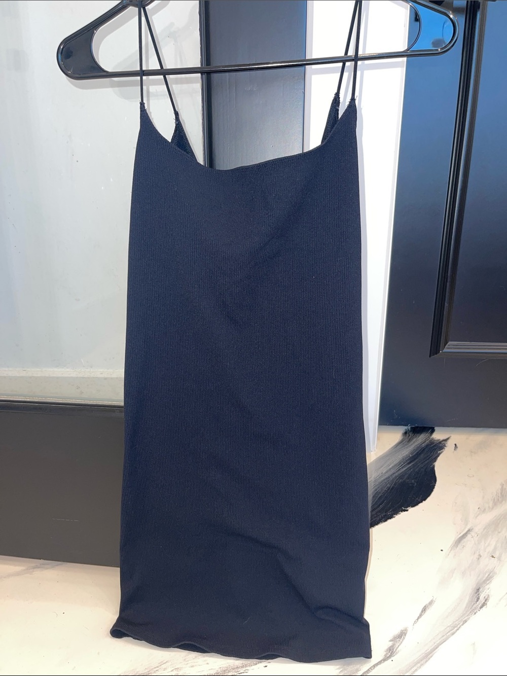 Abercrombie & Fitch black Slip Midi Dress
